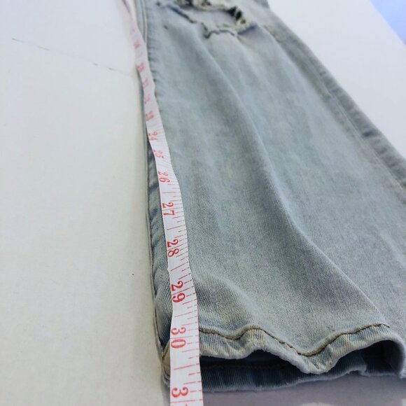 American Eagle Next Level Stretch Low Rise Distressed Flare Jeans Size 2 Regular - Picture 13 of 16